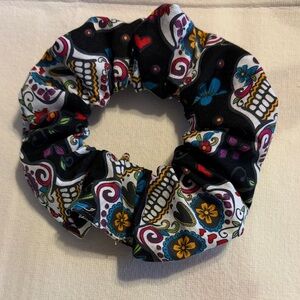 Colorful Skull Pattern Scrunchie